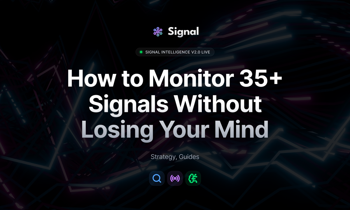 How to Monitor 35+ Signals Without Losing Your Mind