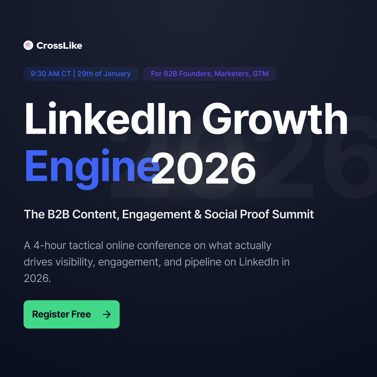 LinkedIn Growth Engine 2026: The Conference Built for How LinkedIn Actually Works